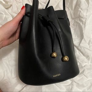 Mango Faux Leather Crossbody Bucket bag